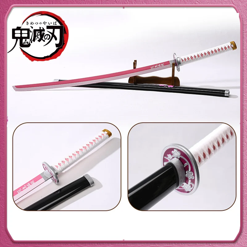 

104cm Sword Katana Demon Slayer Tsuyuri Kanao Cosplay Nichirin Blade Swords Wooden Kimetsu No Yaiba Weapon Model Props Toys Gift