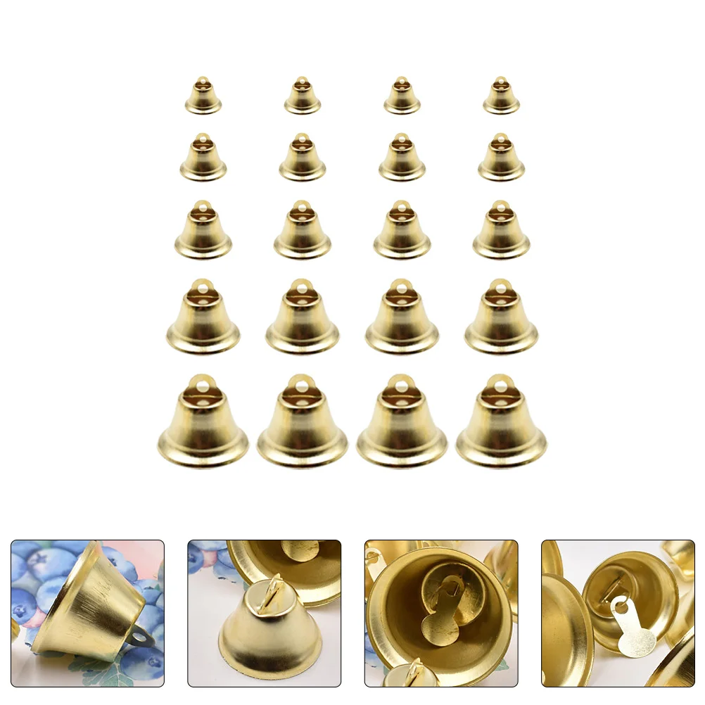 

100 Pcs Housebreaking Bells Nativity Craft Christmas Metal Bell Metal Wind Chimes Open Horn Bell Puppy Wreath Bells
