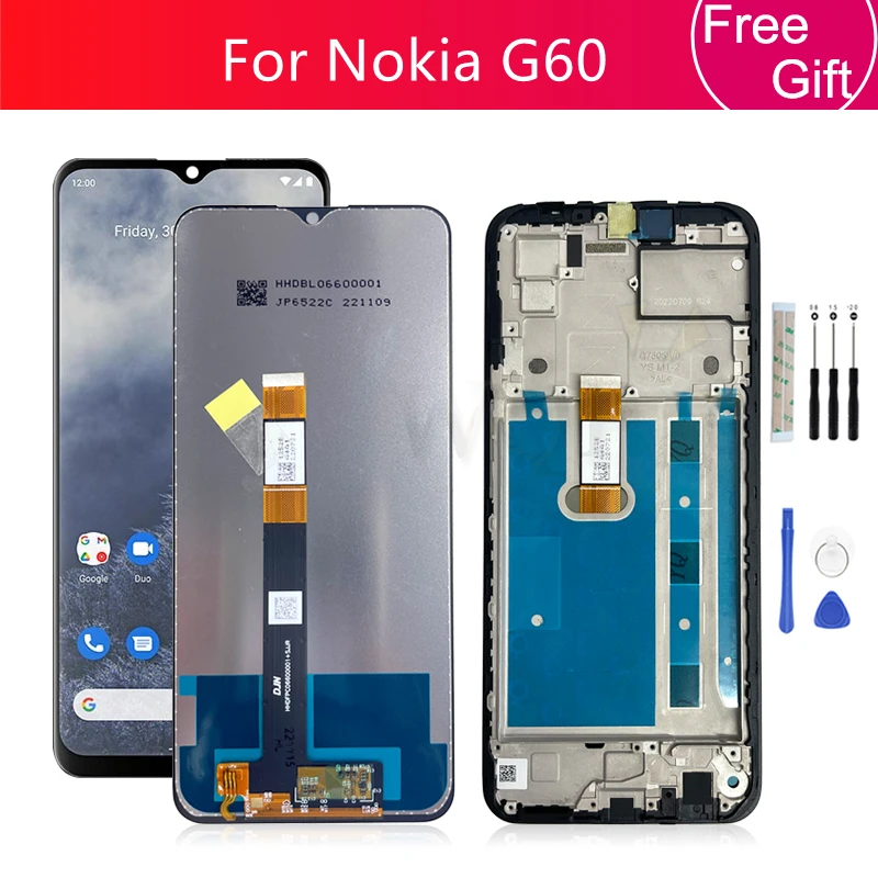 Экран для Nokia G60 ЖК-дисплей сенсорный экран с рамкой дигитайзер в сборе TA-1490 TA-1481