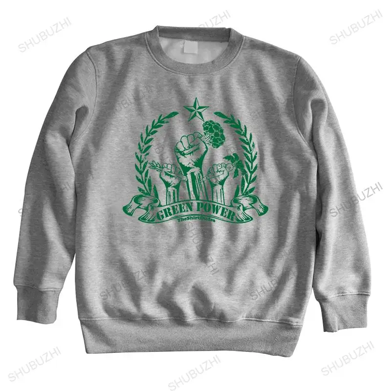 Мужской свитер с круглым вырезом высококачественный GREEN POWER вегетарианская