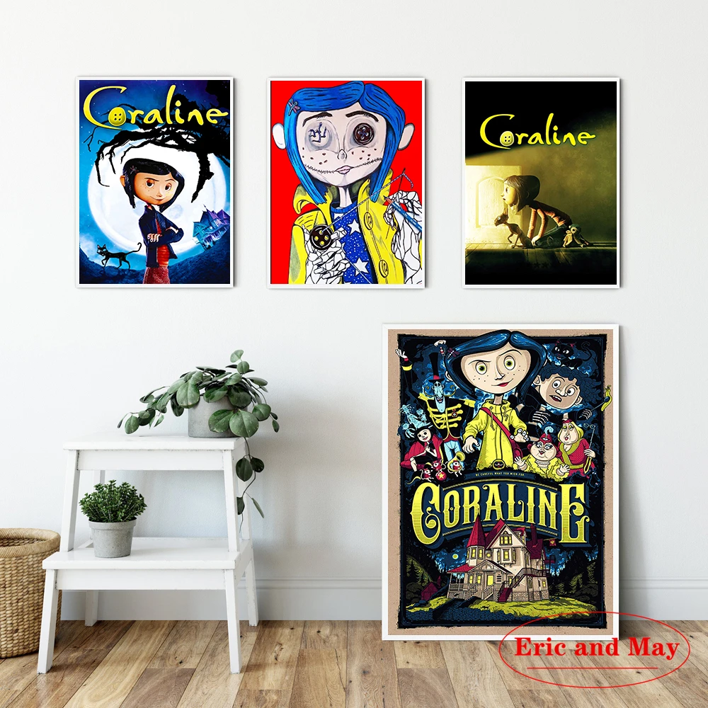 

Coraline High Quality Movie Posters And Prints Canvas Painting Modern Kids Room Decoration Wall Art PicturesFor Home Decor