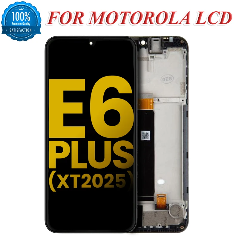 

6.1" Original lcd For Motorola E6 Plus LCD Display Touch Screen Sensor Digiziter Assembly Replace For Moto E6Plus LCD With frame