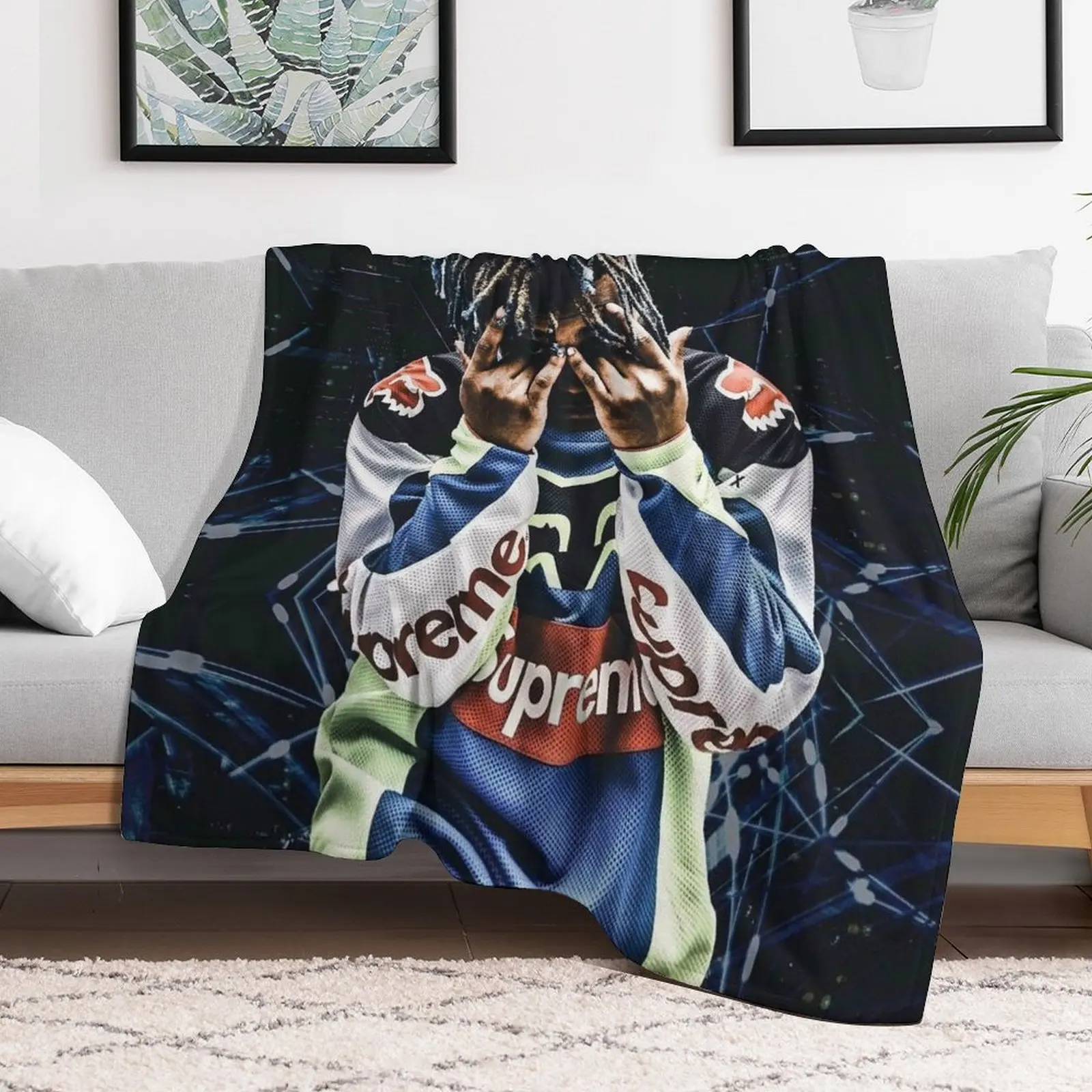 Одеяло для дивана мягкие одеяла Juice Wolrd ..(01)