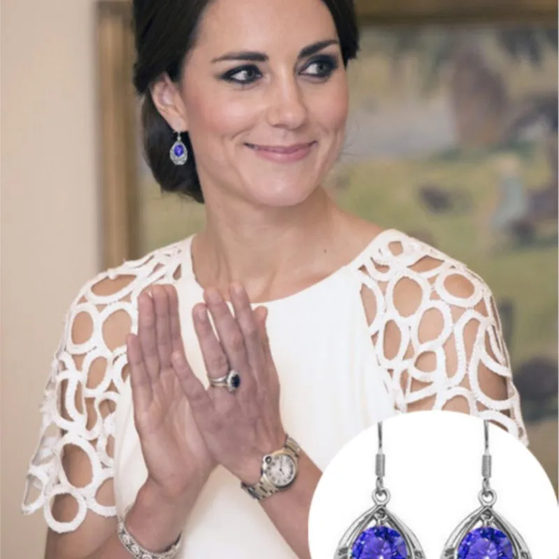 Австрийского хрусталя циркона воды полые серьги ювелирные изделия дропшиппинг