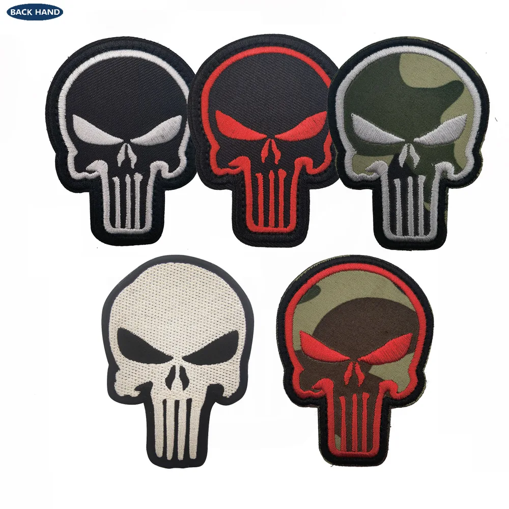 

Каратель, блестящая петля, модный значок с черепом для тактических кепок, сумок, украшения для творчества, разные цвета, блестящее моральное...