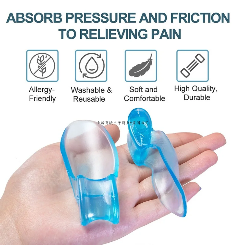 Silicone Gel 2pcs Thumb Corrector Bunion Little Toe Protector Separator Hallux Valgus Finger Straightener Foot Care Relief Pads |