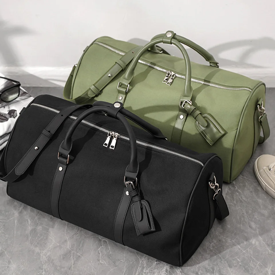 

50l Большая вместительная спортивная сумка на одно плечо, новая модная короткая дорожная сумка-тоут для багажа, трендовая брендовая мужская ...