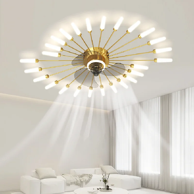

Chandeliers Light 2023 LED pendant lamp Modern Ceiling Fan With And Remote For Living Dining Room Bedroom Dimmable hang