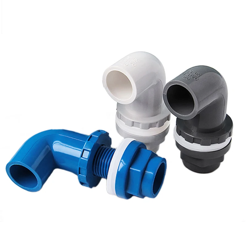 1-10 шт. т. Д. 20 ~ 50 мм ПВХ 90 ° колено дренажный соединитель переливные соединения для