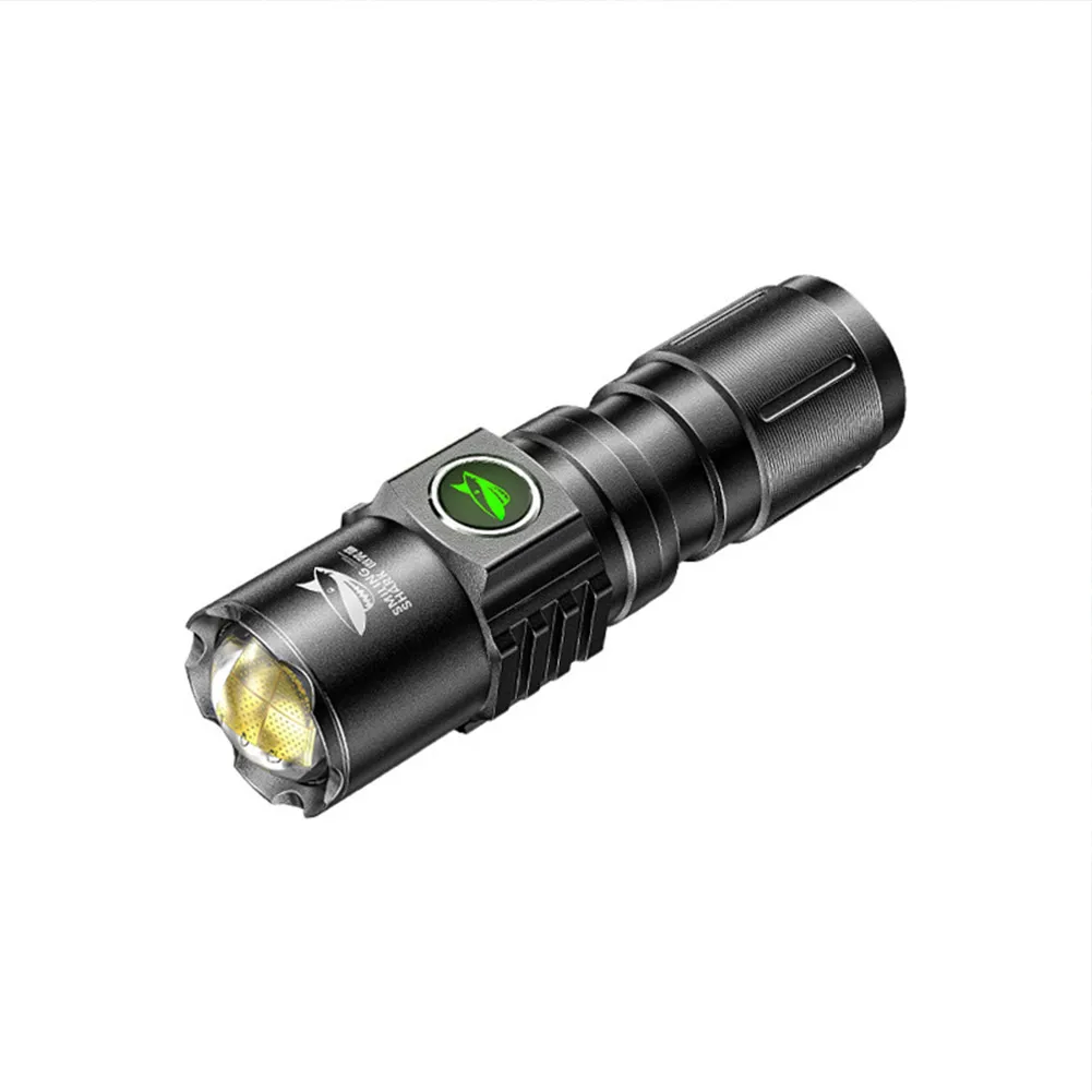 

Mini Torch Handheld Powerful LED Tacticals Pocket Flashlight Zoom Small Torches With USB Cable For Camping Hiking Fishing