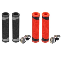 1pair silicone bike handlebar grips cover diamond shaped surface mountain bicycle handles protector anti skid bicycles bar grips