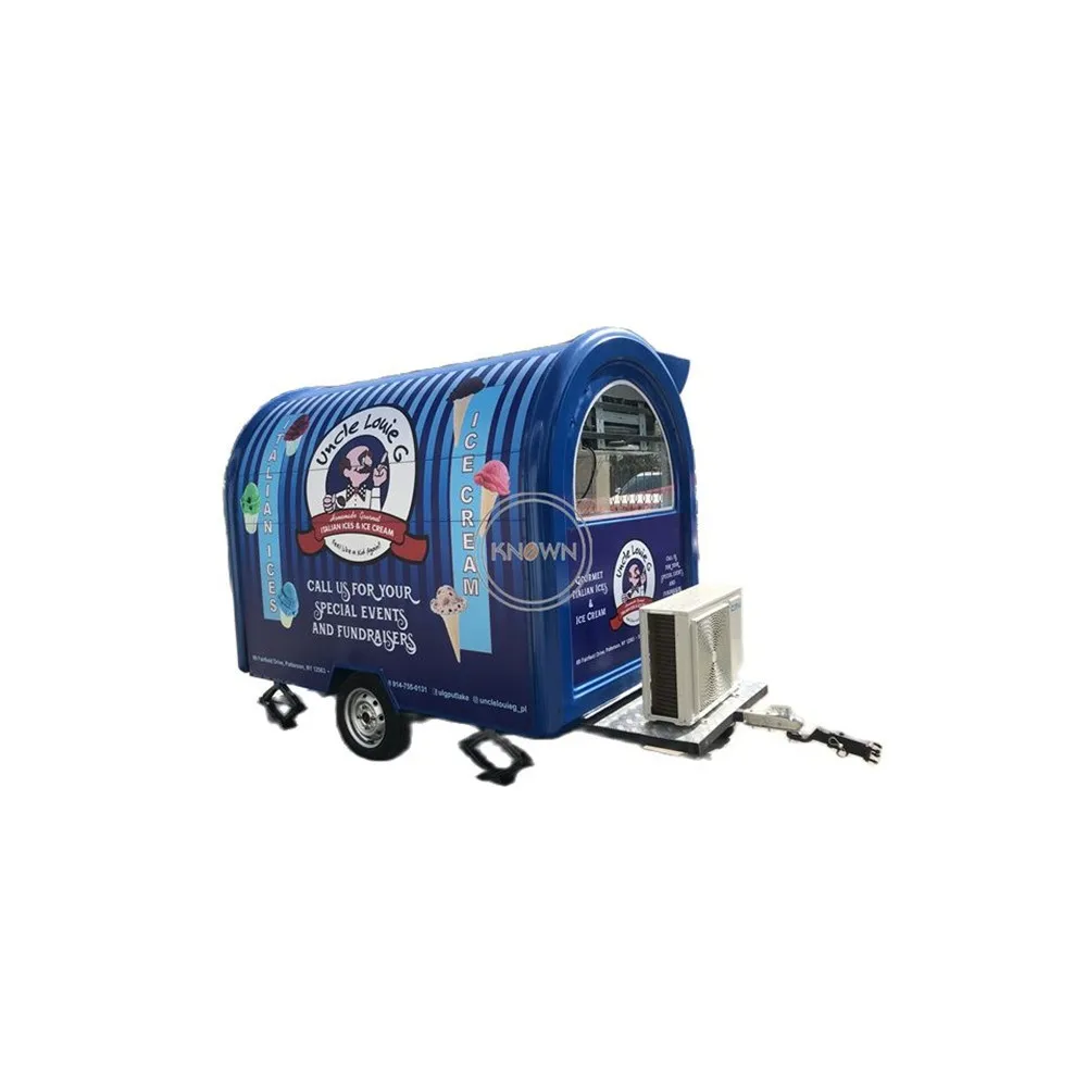 

2500mm hot dog outdoor street shop fast food vending cart coffee trailer