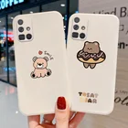 Чехол с милым медведем для Samsung A51, мягкий чехол для Samsung A52s, A03, A33, A53, A12, A32, A72, A71, A50, A21S, S20, FE, S21, Ultra, S22 Plus