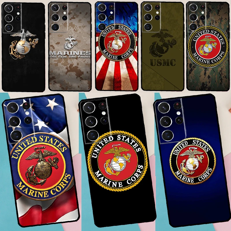 United States Marine Corps LOGO Coque For Samsung Galaxy S20 FE S21 Ultra S9 S10 Note 10 Plus 20 S22 Phone Case