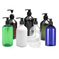 500ml 7 color available refillable squeeze plastic lotion bottle with black pump sprayer pet plastic portable lotion bottle