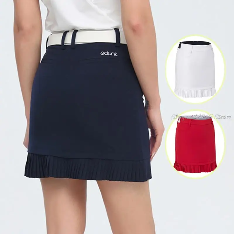 Oclunlc Summer New Golf Women'S Short Skirts Pleated Skirts Ladies High Waist Sports Tennis Skorts Fashion Golf Wear S-XXL