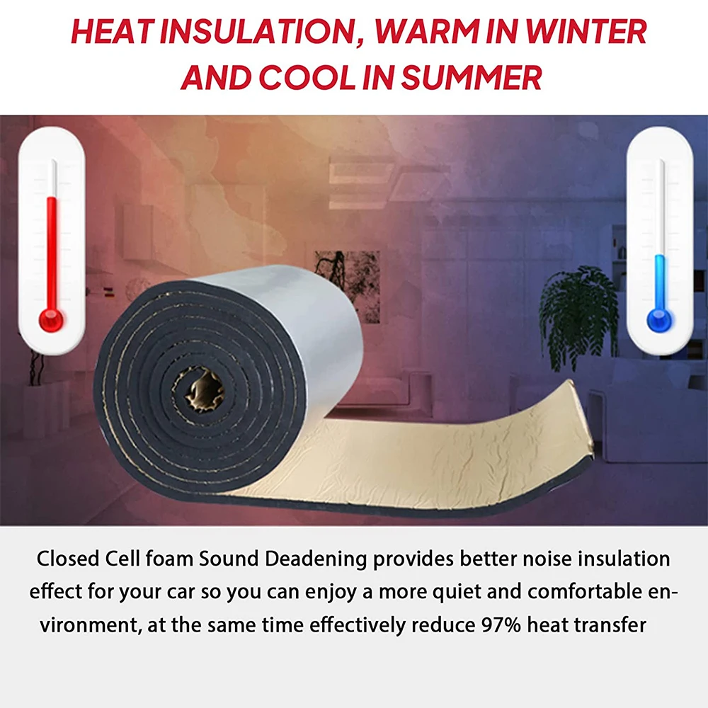 Тепловой шумоизоляционный коврик для автомобиля дома шумоизоляция крыши фермы и