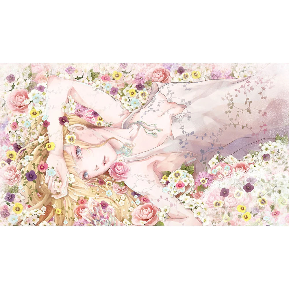 Игровой коврик богини цветов DTCG Настольный для мыши размер 60 х35 см совместим с