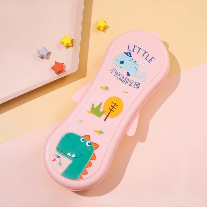 

Children's Tableware Box Spoon Fork Portable Box Student CampingTrips Eco-friendly Storage Box Kitchen Accessories