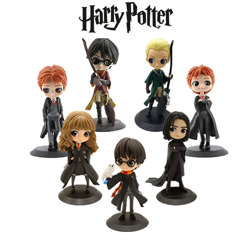 

15cm Hot Movie Harries Potters Action Figure Anime Figures Model Dolls Q Version Doll Car Cake Decoration Children Toys Gift
