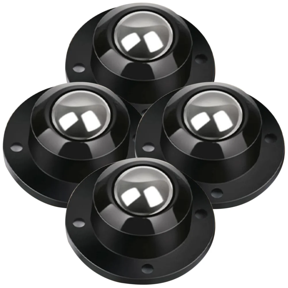 

4 Pcs Adhesive Roller Sticky Pulley Swivel Mini Casters Furniture Wheels Runner Storage Case Abs Stainless Steel Trashcan