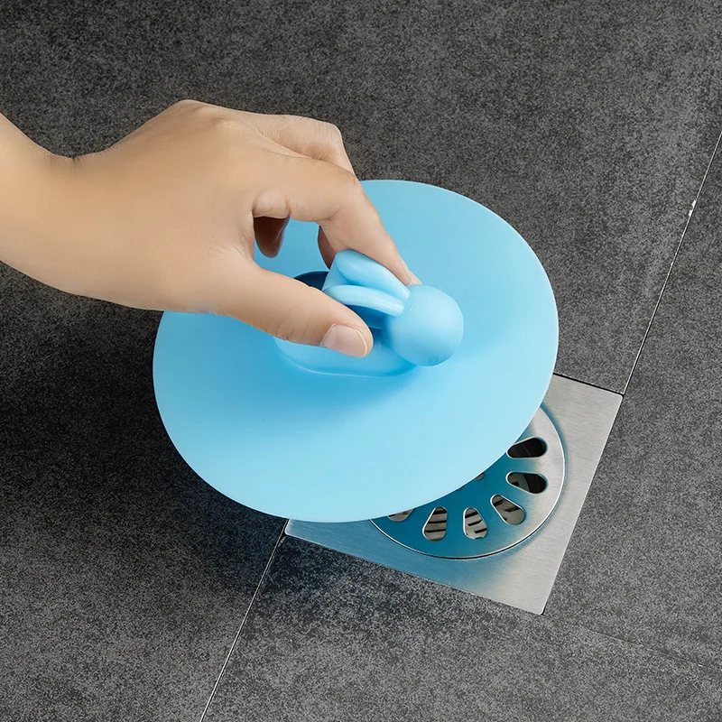 

Rabbit Silicone Floor Drain Deodorant Pad Kitchen Sink Strainer Toilet Pad Bathroom Anti Odor Sewer Deodorant Cover Water Stoppe