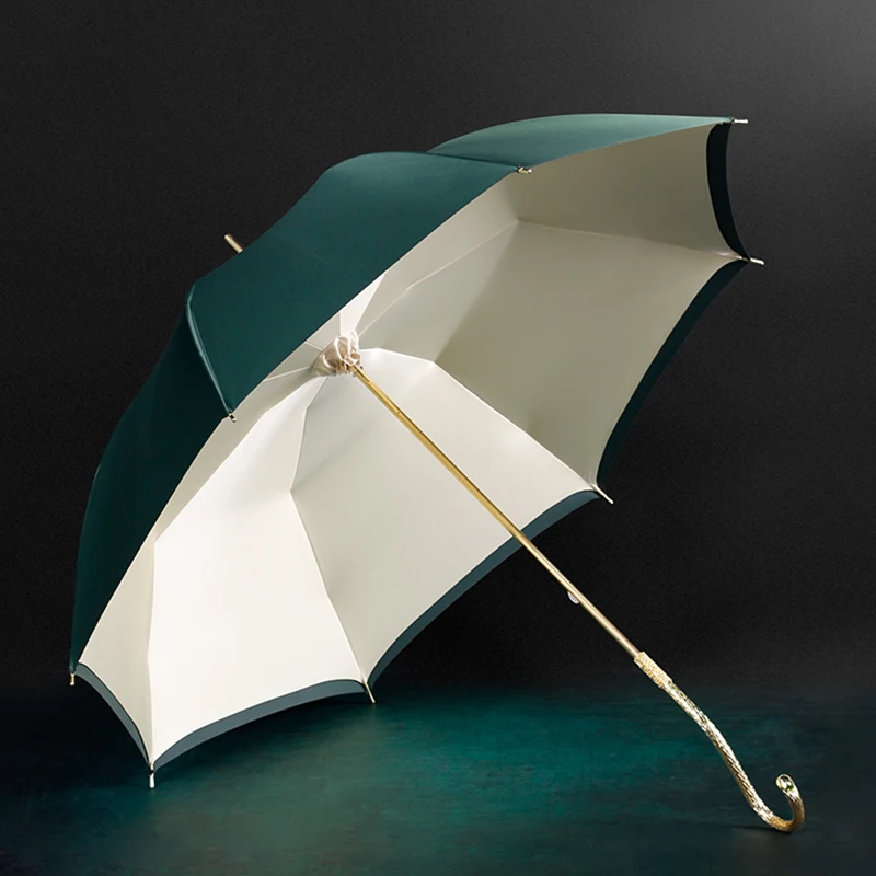 

Parasol Long Handle Uv Umbrella Rain Sun Reinforced Large Wind Resistant Umbrella Manual Luxury Paraguas Mujer Shade Umbrellas