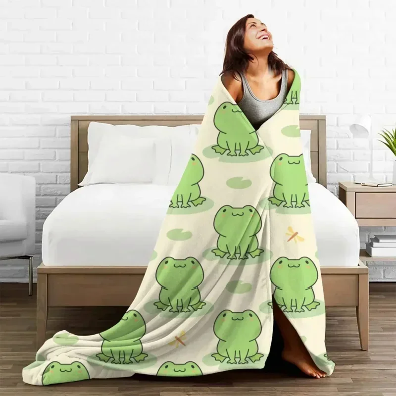 Одеяло с лягушкой фланелевое ультрамягкое одеяло лягушками и животными для