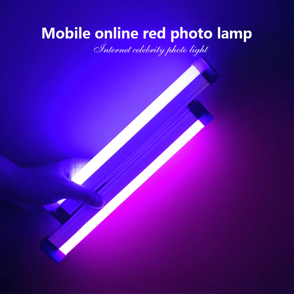 

Adjustable Led Fill Light 1pcs Atmosphere For Led Video Light Blue Purple Photography Lighting Selfie Lamp Handheld Usb