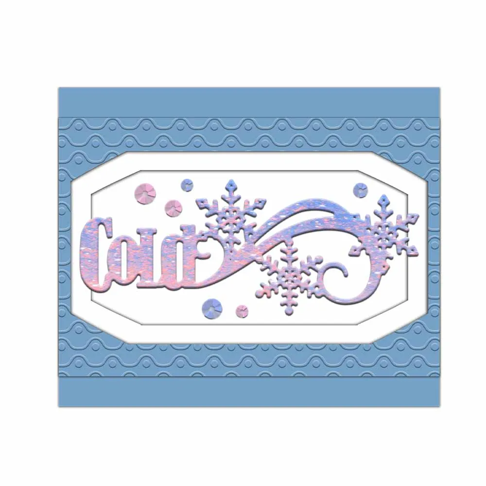 MangoCraft зимний снег холодный Brrrr режущие штампы принадлежности для скрапбукинга