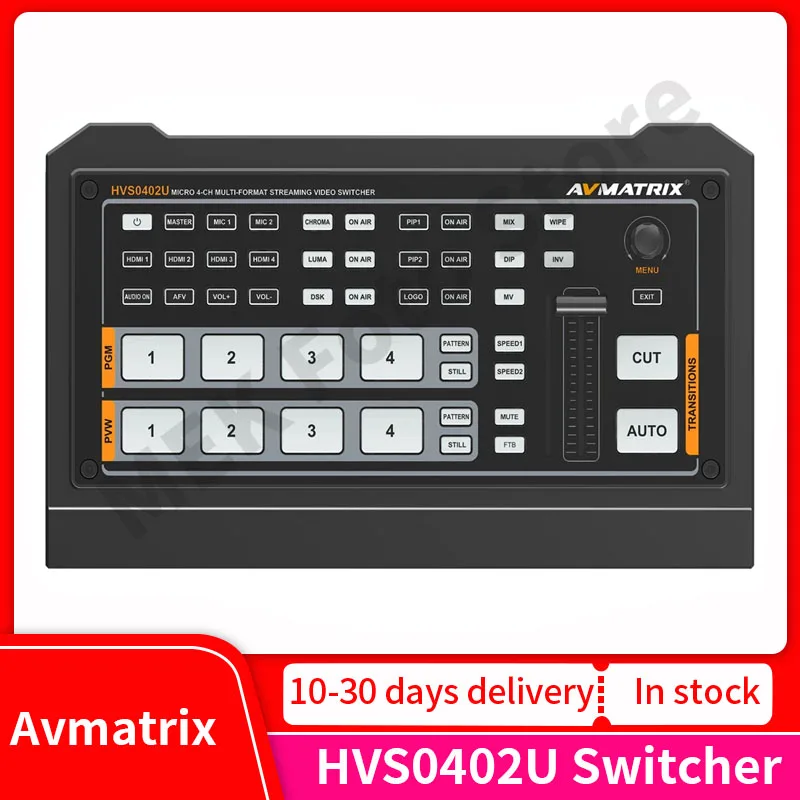 

AVMATRIX HVS0402U MICRO 4 CHANNEL HDMI-Compatible LIVE STREAMING VIDEO SWITCHER