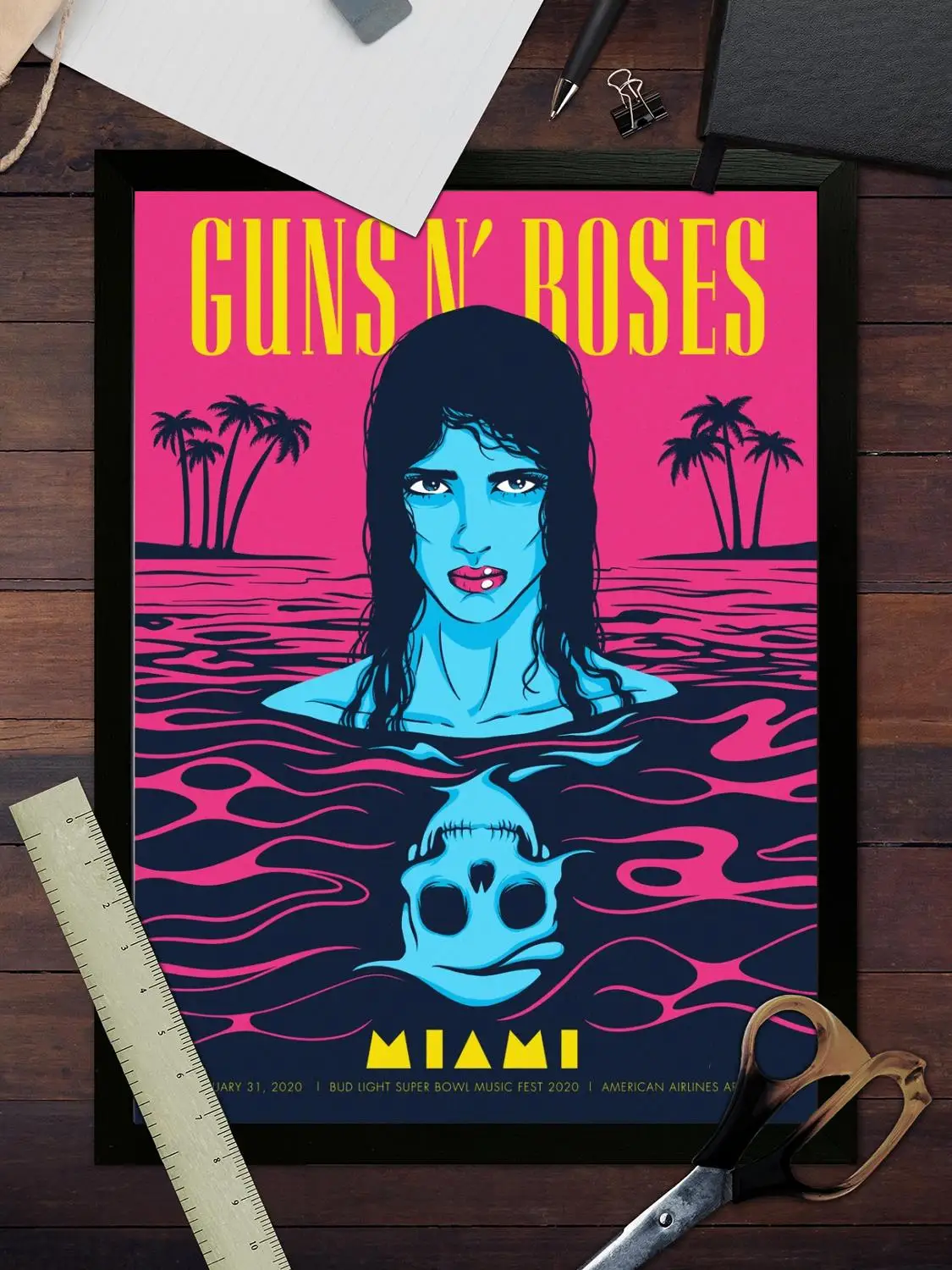 Guns n Roses Холст Плакат и настенное искусство Картина с принтом Современная семья