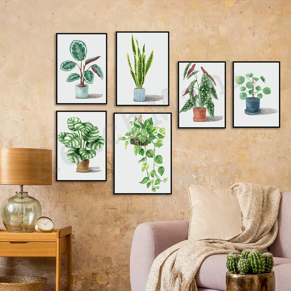 

Растения ботанические внутренние настенные на холсте, картина с растениями, подарок на день Святого Валентина, винтажный цветочный постер, ...