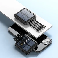 mini solar power bank 20000mah portable charging powerbank 20000 mah usb poverbank external battery charger for xiaomi mi iphone