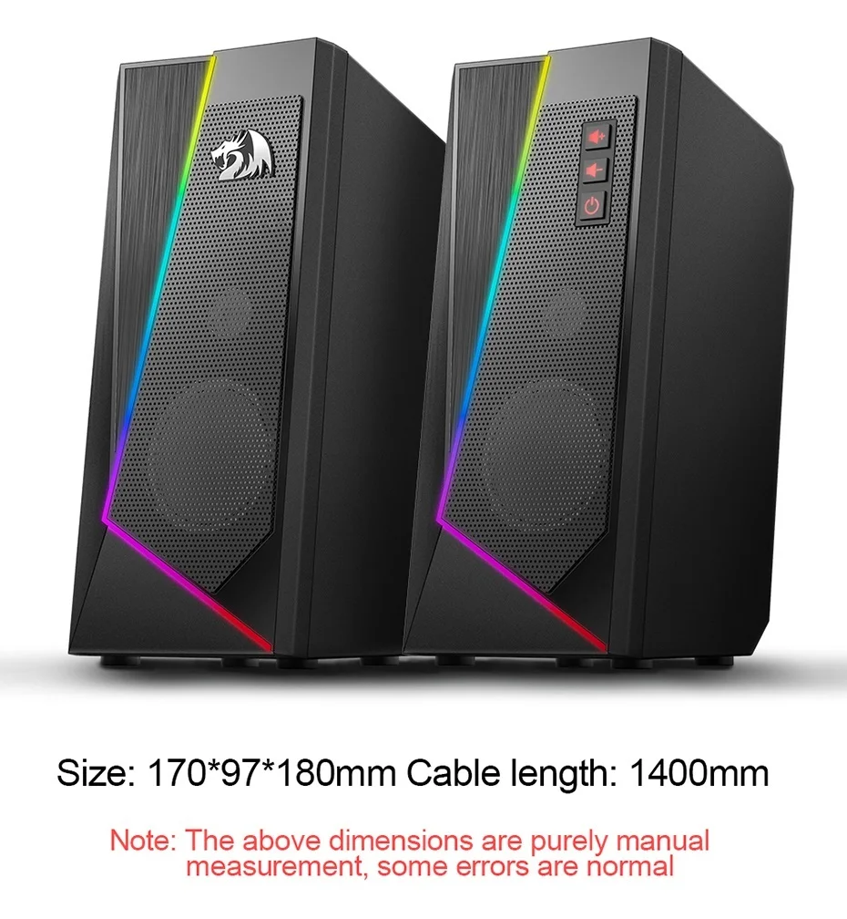 

GS520 Anvil aux 3.5mm stereo surround music RGB speakers sound bar for computer 2.0 PC home notebook TV loudspeakers