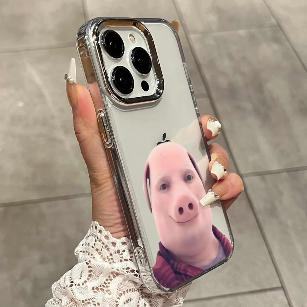 Фото Чехол для телефона J-John Pork для iPhone 17 Air 16 15 14 Plus 13 12 11 Pro Max 16e, противоударный, прозрачный, с HD-защитой задней панели №2