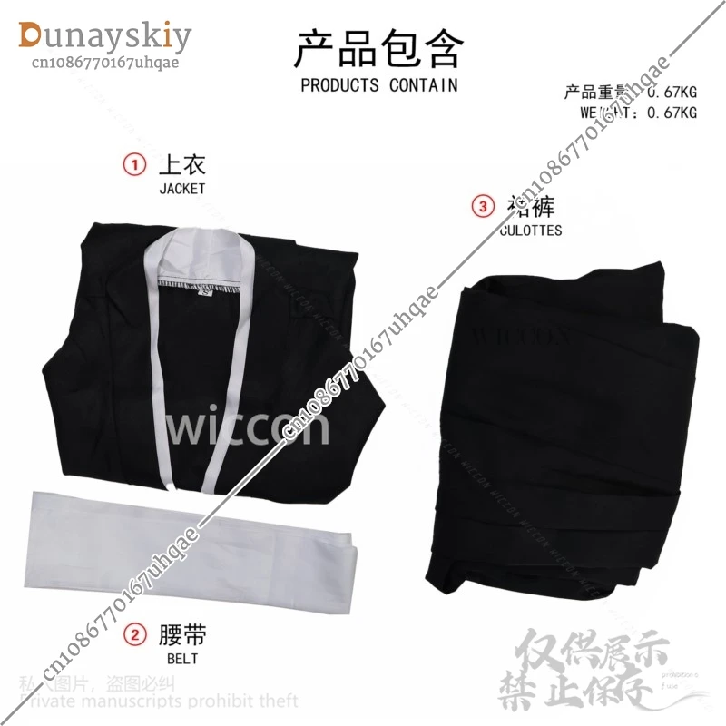 Аниме костюм Кучики Рукия косплей японское черное кимоно униформа парики Cos для