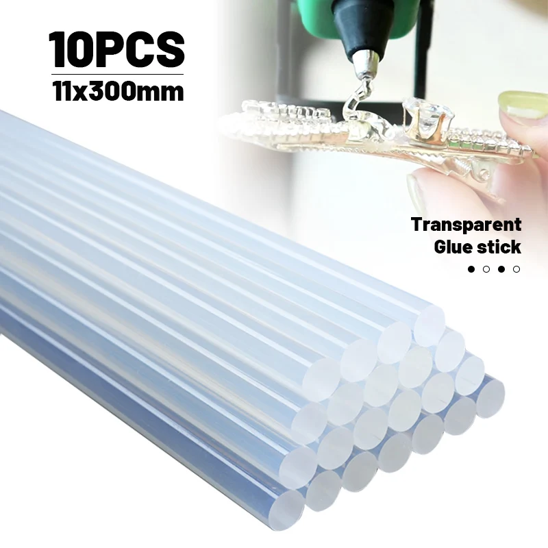 

10/20/30/50Pcs 11x300mm Hot Melt Glue Stick For Electric Heat Glue Gun High Viscosity Adhesive Stick Craft DIY Repair Tool