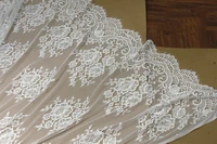 3meters whiteblack soft eyelashes lace ribbon 150cm width lace trims diy african lace fabric home soft wedding decoration