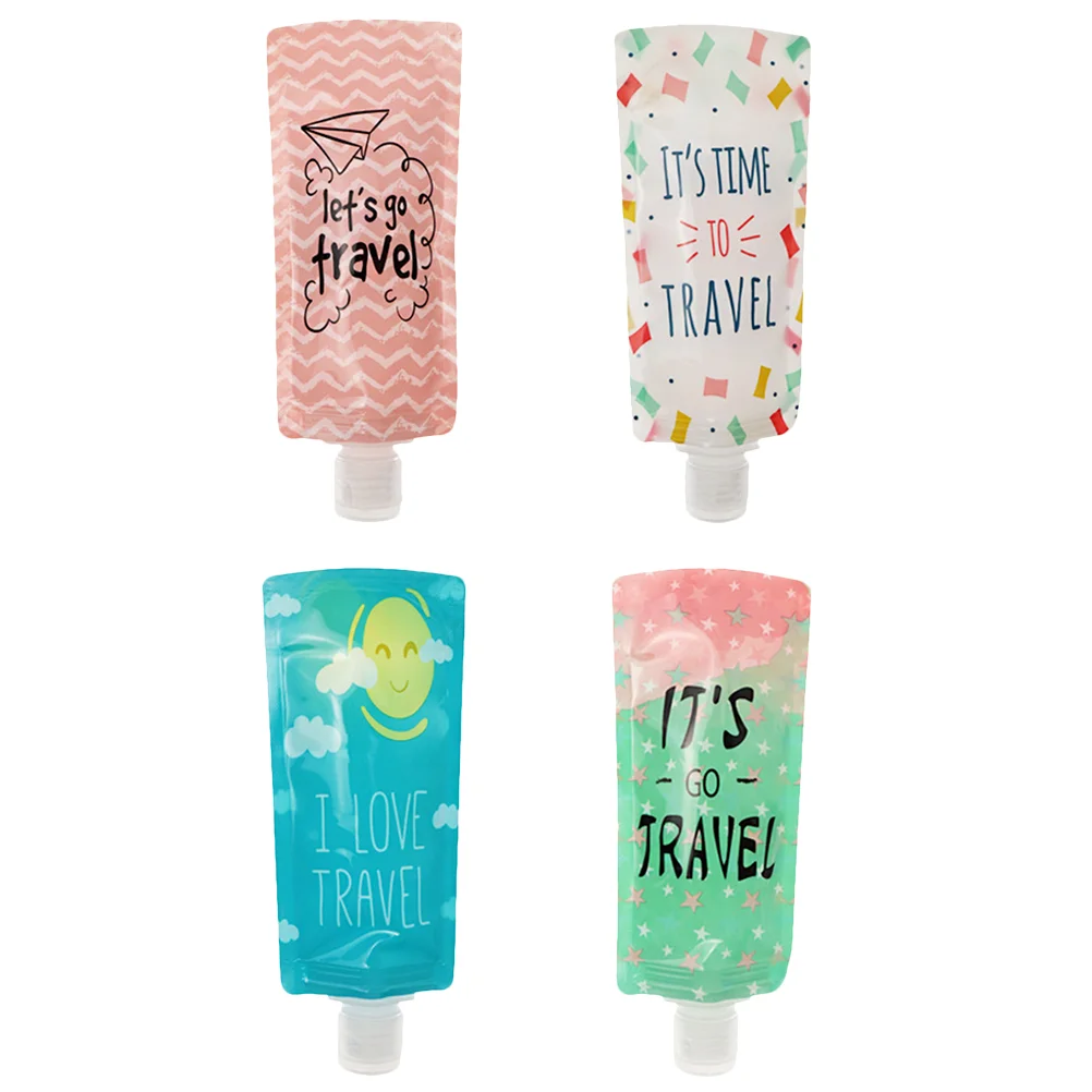 

Travel Containers Squeeze Shampoo Refillable Pouches Empty Bottles Toiletries Lotion Bulk Container Squeezable Size Lotions