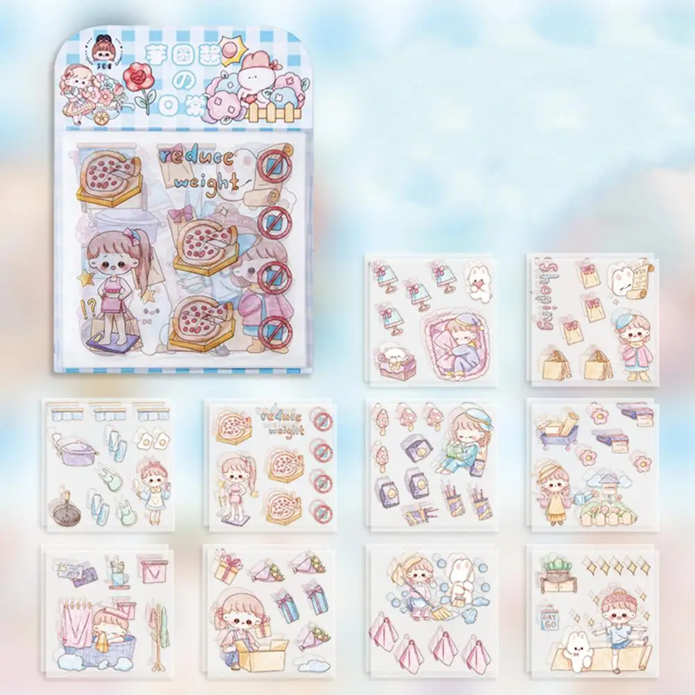 20 шт. необычный дневник блокнот планер долговечная мультяшная наклейка с