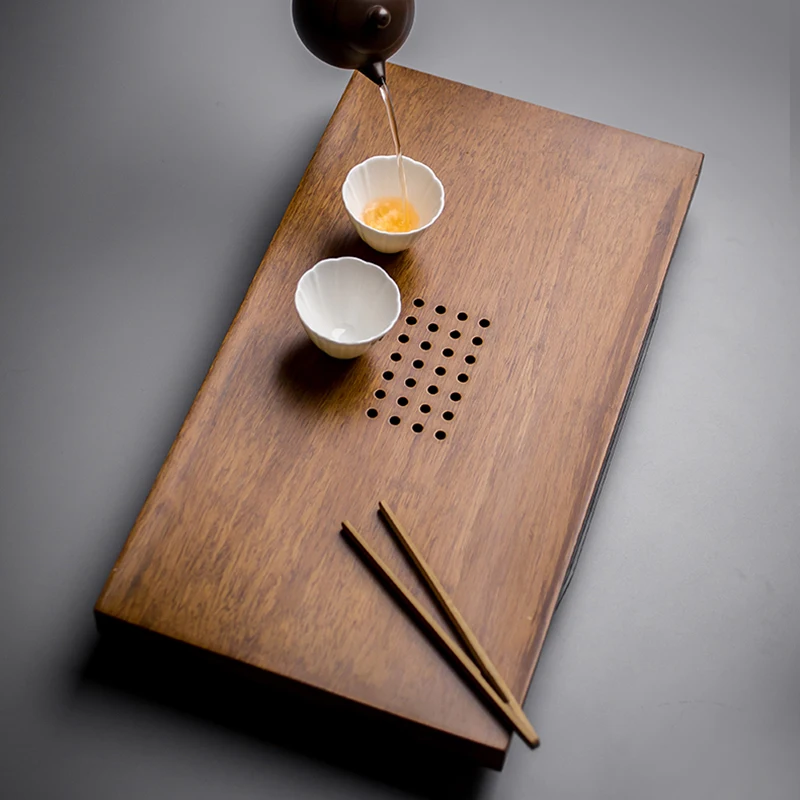 

Bamboo Tea Trays Japanese Dry Water Household Decorative Big Retro Kung Fu Tea Set Rectangular Plateau Decoratif Service Tray