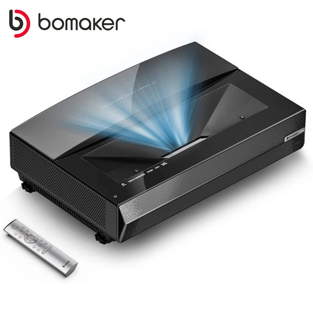 

Лазерный проектор BOMAKER TV 4K 1S, 2500ANSI-люмен, 3840*2160P, 150 дюйма, HDR10, 3 ГБ + 32 ГБ, ALPD3.0, Android, Wi-Fi, домашний обогреватель, проектор