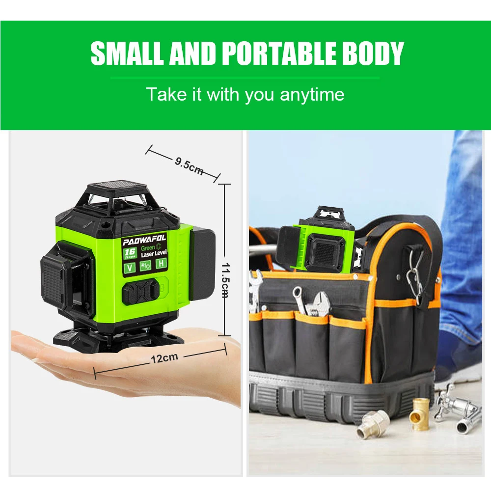 Самонивелирующийся лазерный уровень 16 линий 360 горизонтальных и вертикальных