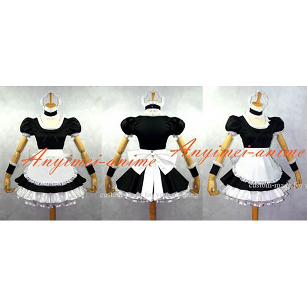 

fondcosplay adult sexy cross dressing sissy maid short black cotton Sd Dress Doll School Uniform white apron Custom-made[G622]