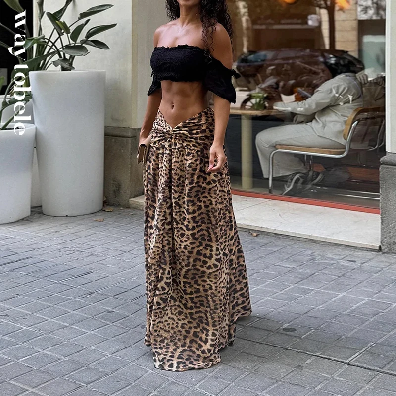 Женский комплект из двух предметов Waytobele летний модный однотонный топ с