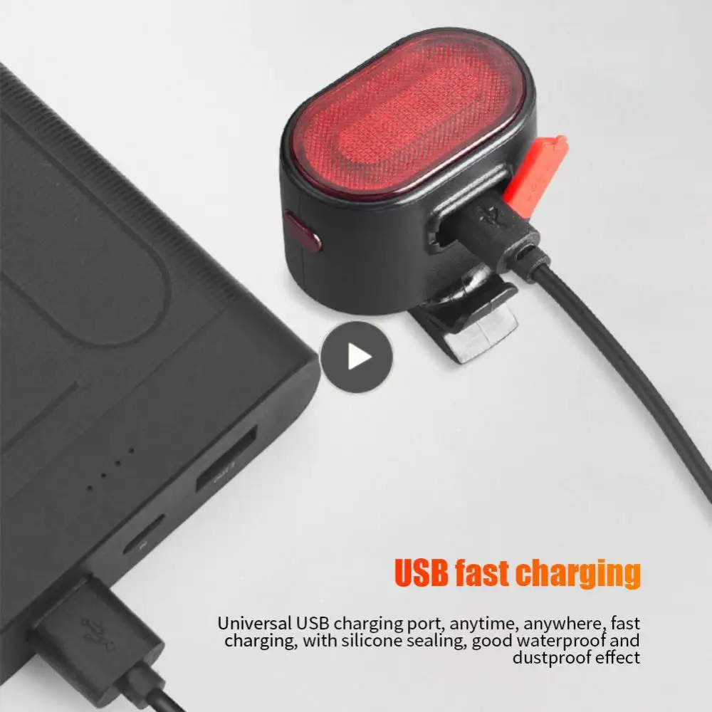 

Warning Light Dustproof Pc Bicycle Front Light Ip66 Waterproof Usb Charging Safety Lamp Bicycle Equipment Bicycle Taillights