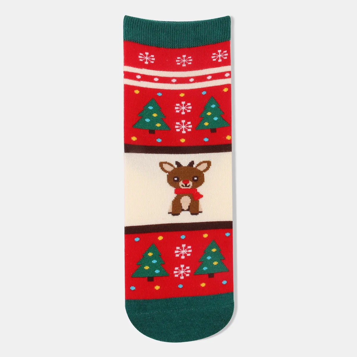 12 Pairs of Medium Tube Fashion Jacquard Cartoon Christmas Women's Socks All-match Cute Elk Socks