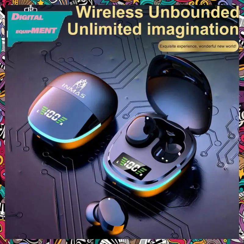 

Беспроводные наушники с сенсорным экраном, водонепроницаемые наушники со светодиодным дисплеем и шумоподавлением, гарнитура 5,1, наушники