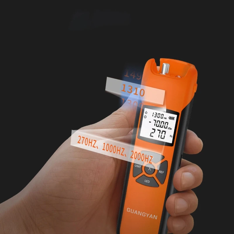 USB Rechargeable Optic Power Meter FC/SC/ST Universal Interface Fiber Cable Tester High Precision Optical Power Meter